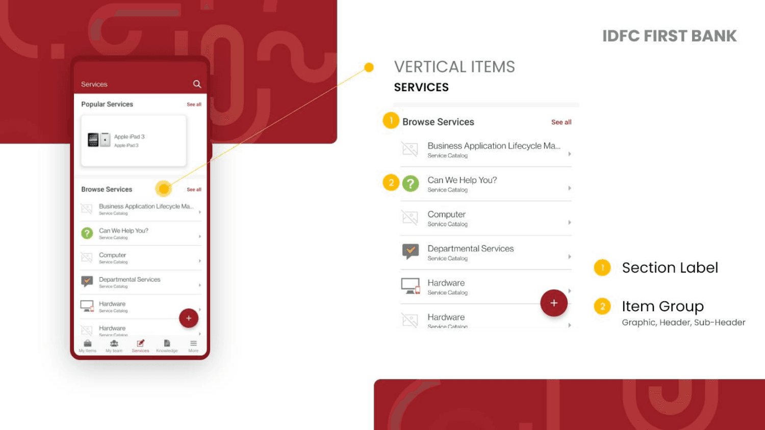 IDFC Bank Services browse catalog