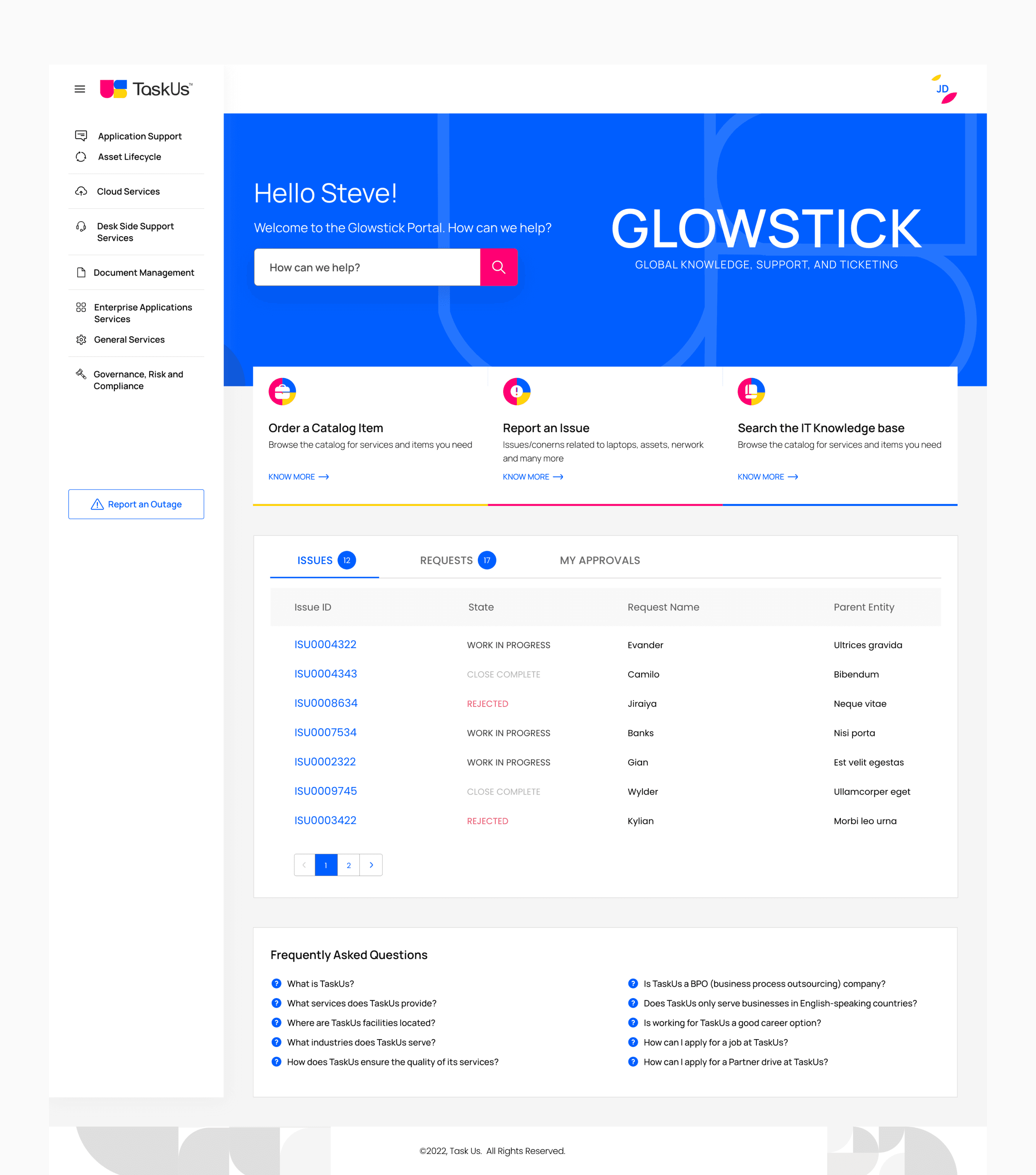 IT Portal - Dashboard